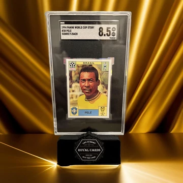 1994 Panini World Cup Story Pelé #38 Sonric’s Back kártya SGC 8.5 minősítéssel – Brazil legenda