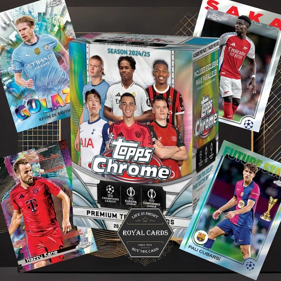 2024-25 Topps Chrome UEFA Value Box – Exkluzív Wave parallelek és refractor kártyák