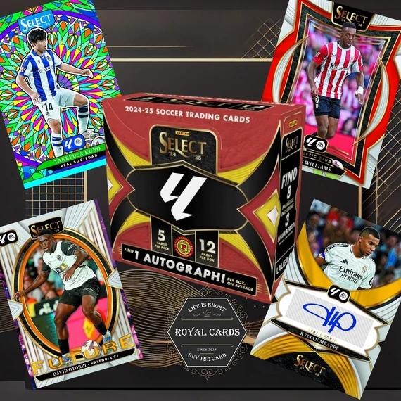2024-25 Panini Select La Liga Hobby Box Lamine Yamal autograph eséllyel és ritka parallel kártyákkal