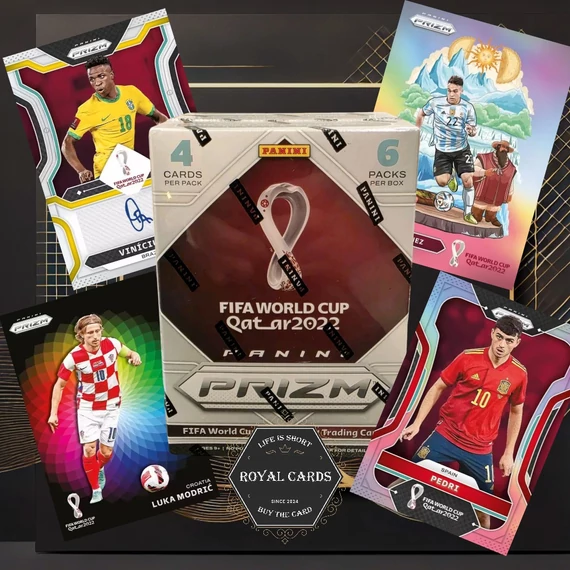 Panini Prizm FIFA World Cup 2022 Blaster Box – Messi, Vinícius Jr., Pedri kártyák | Royal Cards