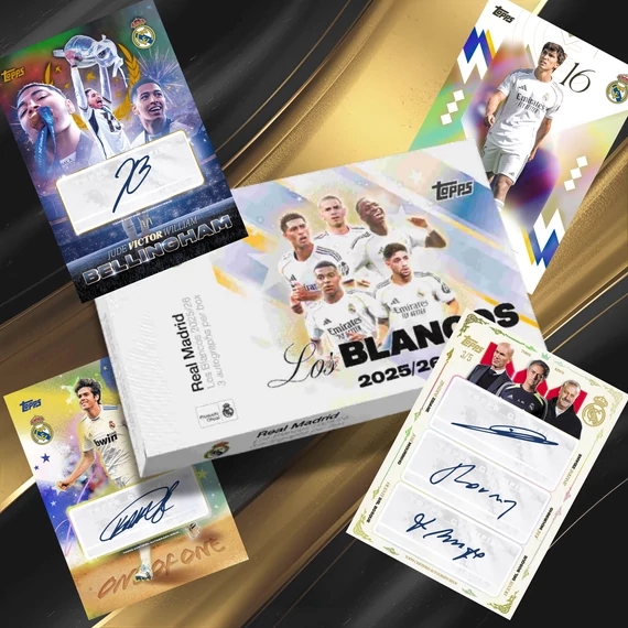2025-26 Topps Los Blancos Real Madrid Hobby Box sealed box autograph soccer cards