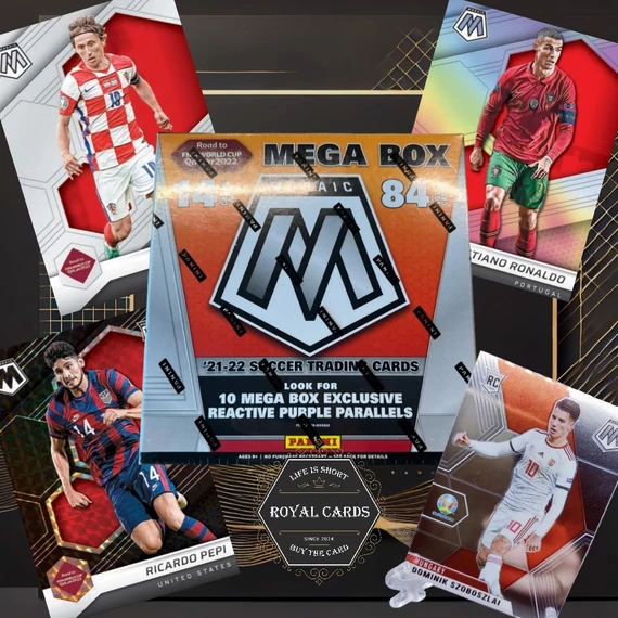 Panini Mosaic focis kártya Mega Box – Cristiano Ronaldo, Modric és Szoboszlai RC