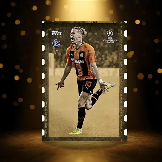 Topps Simplicidad 2022/23 Mykhaylo Mudryk RC Filmstrip 1/1 soccer card – Shakhtar Donetsk – UEFA Champions League – The Royal Cards
