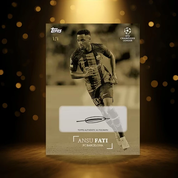 Topps Simplicidad 2022/23 Ansu Fati autograph 1/1 soccer card – FC Barcelona – UEFA Champions League – The Royal Cards