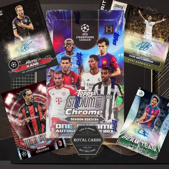 2023/24 Topps Stadium Club Chrome UEFA Champions League Hobby Box