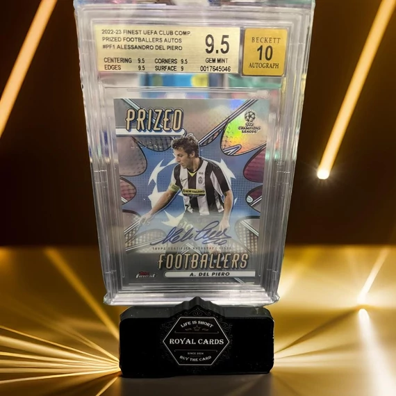 Alessandro Del Piero fociskártya – 2022-23 Topps Finest Prized Auto BGS 9.5 Auto 10