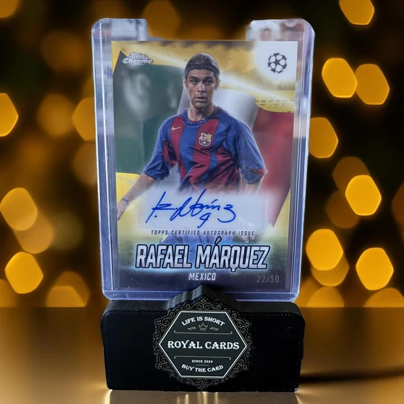 2024-25 Topps Chrome UEFA Rafael Márquez autograph /50 fociskártya
