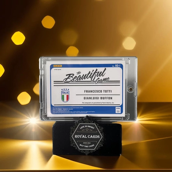 2023-24 Panini Donruss The Beautiful Game Dual Autograph Totti Buffon fociskártya