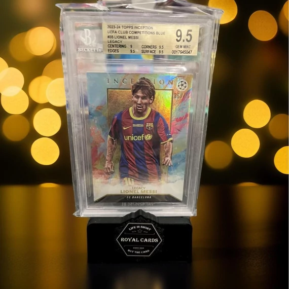 Lionel Messi fociskártya – 2023-24 Topps Inception Blue #35/49 BGS 9.5