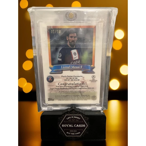 Lionel Messi Autograph Finest /10 hátlapi kép